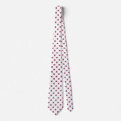 Cravate Crochets Mulberry sur blanc (Devant)