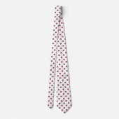 Cravate Crochets Mulberry sur blanc (Dos)