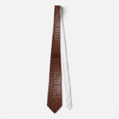 Cravate Crocodile Brown Alligator Peau Faux Cuir Imprimer (Devant)