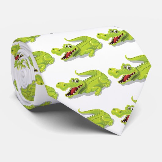Cravate Crocodile de bande dessinée (Roulé)