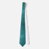 Cravate Crocodile turquoise Alligator Peau Faux Cuir Impri (Devant)