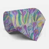 Cravate Crocus de printemps Abstrait (Roulé)