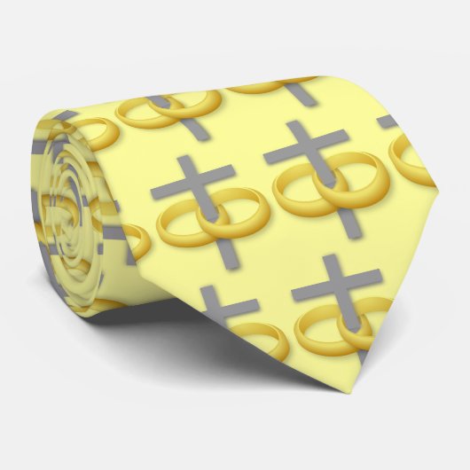 Cravate croisée de mariage (Roulé)