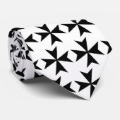 Cravate croisée maltaise noire (Roulé)