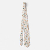 Cravate Croissant de Lune Floral Doré Céleste (Dos)