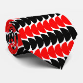 Cravate Croissants alternatifs 04 - Rouge et noir (Roulé)