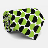 Cravate Croissants Alternés 08a - Vert Martien (Roulé)