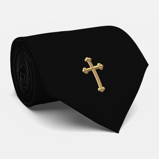 Cravate Croix "3-D" en or 2 (Roulé)