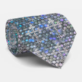 Cravate Croix argentée imprimée de Bling (Roulé)