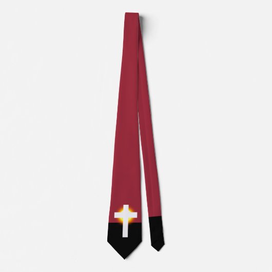 Cravate Croix blanche élégante (Devant)