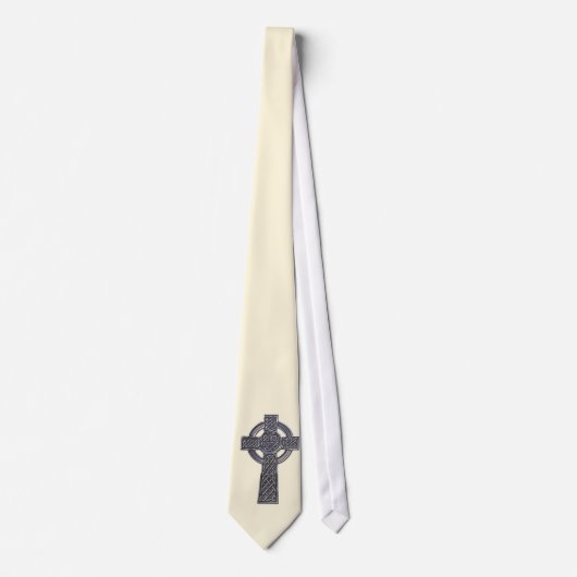 Cravate Croix celtique - Argent (Devant)
