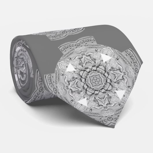 Cravate Croix celtique US American Bald Eagle Patriotique (Roulé)