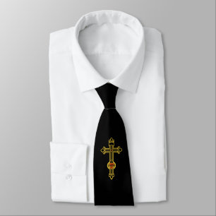 Cravate croix chrétienne