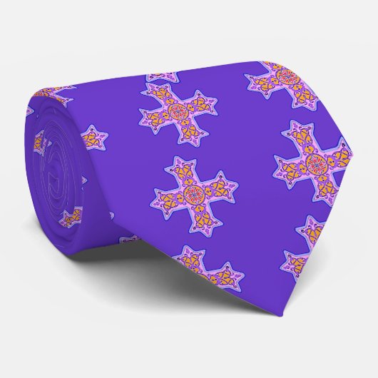 Cravate Croix copte en pastel magnifique (Roulé)