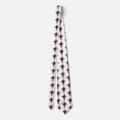 Cravate Croix d'argent avec une rose rouge (Dos)