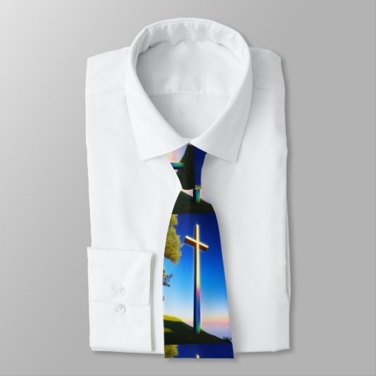 Cravate Croix de crucifix Jésus (Attaché)