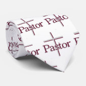 Cravate Croix de gris de pasteur d'église (Roulé)