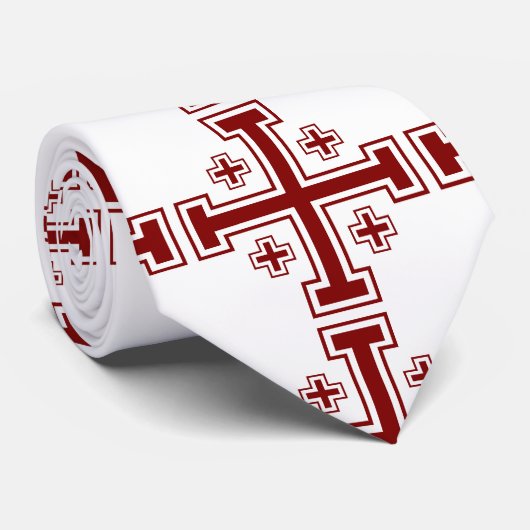 Cravate Croix de Jérusalem (Roulé)