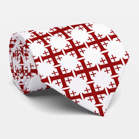 Cravate Croix de Jérusalem, affligée (Roulé)