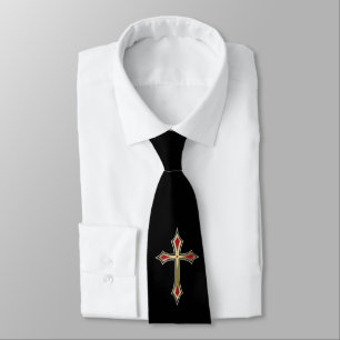 Cravate Croix d'or