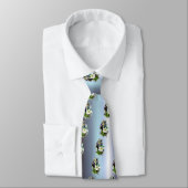 Cravate Croix d'or de Pâques - fleurs blanches de Lilly - (Attaché)