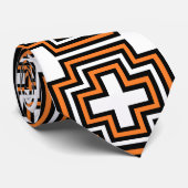 Cravate Croix et Carré Orange (Roulé)