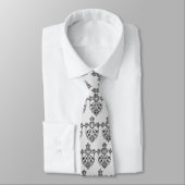Cravate Croix gothique et crânes (Attaché)