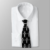 Cravate Croix noire et blanche chrétienne faite pour le cu (Attaché)
