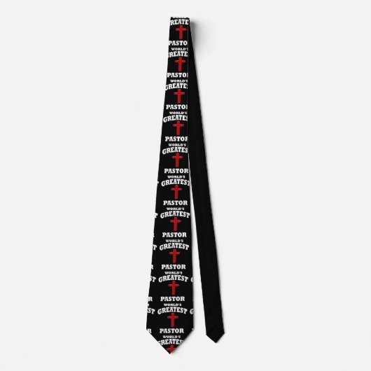 Cravate Croix Rouge Plus Grand Pasteur Necktie (Devant)