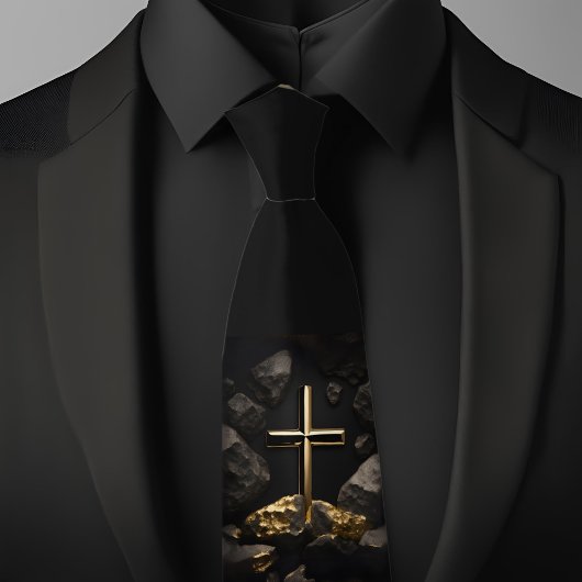 Cravate Croix Sur Une Roche