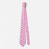 Cravate Croquis de papillon, rose-clair et fuchsia (Devant)