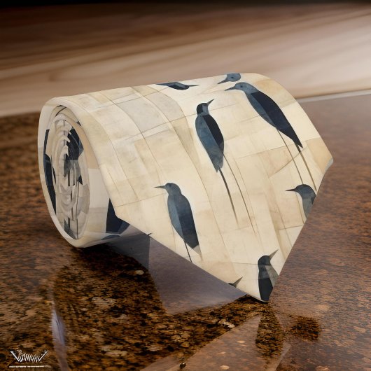 Cravate Crows Beige crème