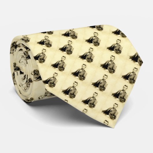 Cravate CRU RARE du Président Abraham Lincoln STEREOVIEW (Roulé)