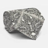 Cravate Crustacéen en noir et blanc naturel (Roulé)
