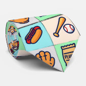 Cravate Cube de dessin à thème de baseball (Roulé)