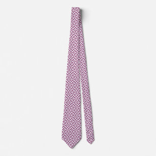 Cravate Cube Déco géométrique violet chaud