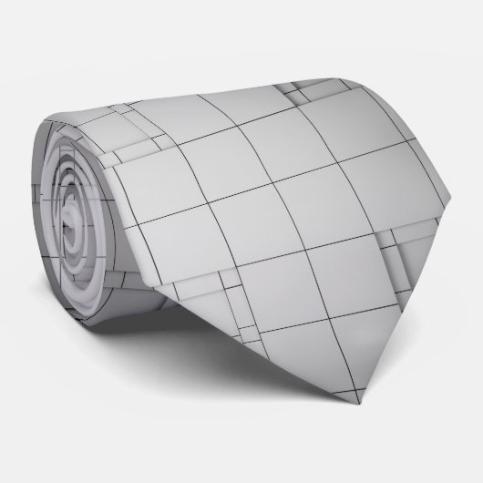 Cravate Cubes Abstraits (Roulé)