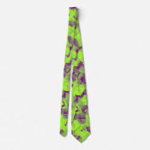 Cravate Cubisme Abstrait Motif Violet Vert (Dos)