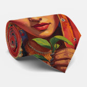 Cravate Cueilleuse de thé indienne (Roulé)