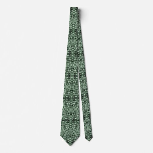 Cravate Cuir Alligator Vert (Devant)