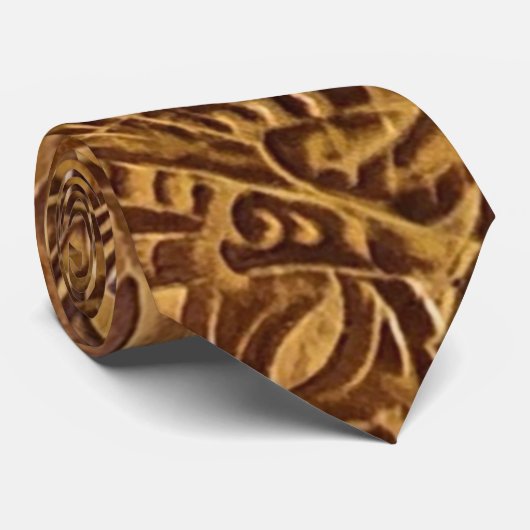 Cravate Cuir Brown Faux (Roulé)