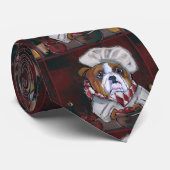 Cravate Cuisinier Bouledogue (Roulé)