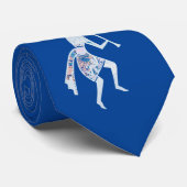 Cravate Culture amérindienne - Danse Kokopelli 4 (Roulé)