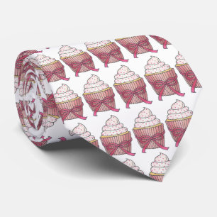 Cravate Cupcake rose givré Valentine's Day Cupcakes Cravat