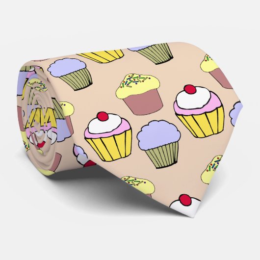 Cravate Cupcakes (Roulé)