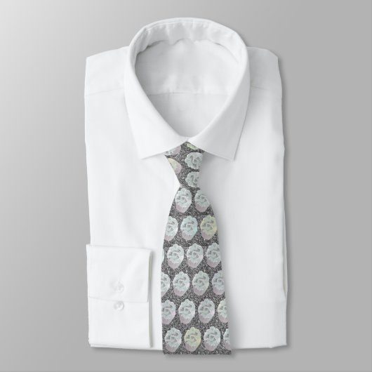 Cravate Cupcakes Chrome et Parties scintillant d'argent (Attaché)