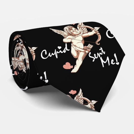 Cravate Cupidon m'a envoyé - Saint Valentin (Roulé)