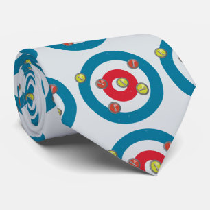 Cravate curling Maison et pierres de curling vue du haut