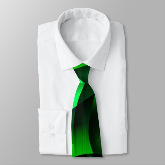 Cravate Curling vert citron vert et noir, avec ombre ? (Attaché)