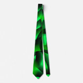 Cravate Curling vert citron vert et noir, avec ombre ? (Devant)